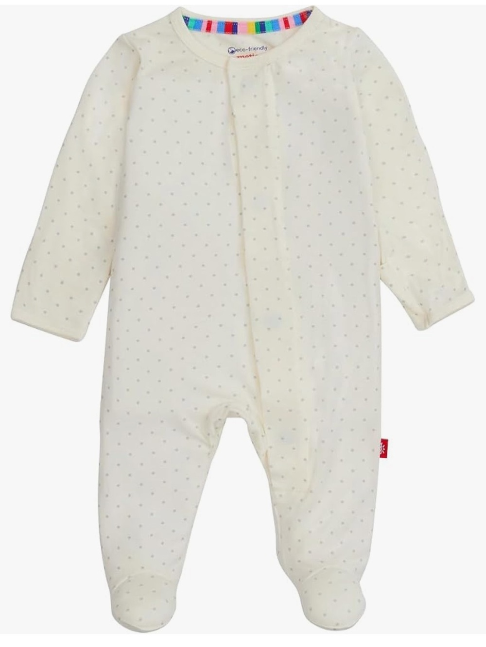 Magnetic Me Cream Dot Modal Magnetic Baby Footie